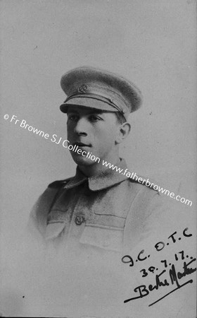 PORTRAIT OF BERTIE MARTIN IN UNIFORM  NOT BY BROWNE